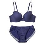 下着女性 上下セット 井上咲楽さん着用　洋服にひびきにくいシンプルブラ＆ショーツ　なちゅこれシンプルＴシャツブラセット