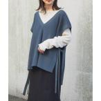 ベスト 【web限定アイテム】サイドリボンニットベスト