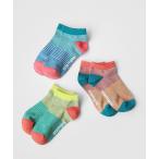 靴下 71753　ミニボーダーアンクルソックス　3足組 キッズ