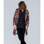 トレンチコート コート フラワープリントトレンチコート メンズ