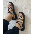 サンダル TEVA VOYA INFINITY METALLIC (BLK/GOLD) レディース