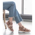 サンダル 3ベルトウェッジソールスポーツサンダル レディース