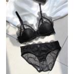ブラジャー ショーツセット ノンワイヤー クヴリールレースブラレット＆ショーツ