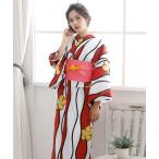 浴衣 ＼2種類から選べるレディース3点セット／「大人浴衣+作り帯+下駄」 レトロモダン シンプル 牡丹 矢羽根 梅 花 レディース