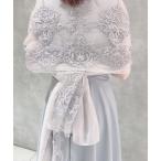 ショッピングストール ストール レディース 「Cupid Heart」結婚式ショール 刺繍入りシフォンオーガンジー　ビックショール