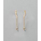 イヤリング シャンパンクォーツ ドロップ イヤリング レディース