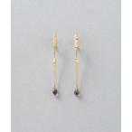 イヤリング スモーキークォーツ チェーン イヤリング レディース