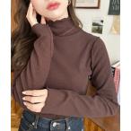 tシャツ Tシャツ テレコリブハイネックメローカットソー