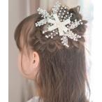 ヘアクリップ パール＆ビジューのフローラルヘアクリップ
