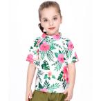 ラッシュガード キッズ水着 カラフル半袖ラッシュガードトップス キッズ 子供 男の子 女の子