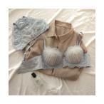 下着女性 上下セット 脇高 ナチュラルメイク ブラ＆ショーツセット