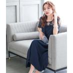 ドレス ビスチェ風バックリボンレース結婚式ワンピースドレス