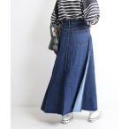 スカート デニム LE DENIM フレアーカットオフスカート【洗濯機使用可】◆