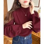 ニット セーター 「累計販売枚数2万枚突破！」12G ボトルネックボリュームスリーブニットプルオーバー レディース