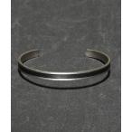 メンズ バングル A.SILVER RAIL BANGLE - M(6mm)栃木レザー