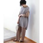 ベスト ジレ ベルト付きメッシュニットベスト レディース