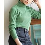 ニット セーター チクチクしない リブニット「タートルネック」 レディース