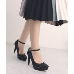 パンプス MiminyPiminy(ミミニーピミニー) ゴールドラインピース付きアンクルストラップ パンプス