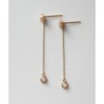 ピアス オパール チェーン ピアス | K10YG レディース メンズ