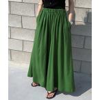 パンツ レディース リネン風きれいめスカンツワイドパンツ レディース