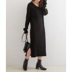 ワンピース Ｖネックリブニットワンピース