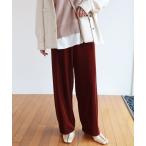 パンツ カットベロアワイドパンツ レディース