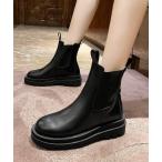ブーツ 厚底サイドゴアショートブーツ レディース