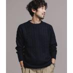 ニット カシミヤMIXケーブルクルーネックニット