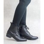 ブーツ Liberty doll / シルエットと履き心地を追求したウイングチップレースアップブーツ(9002)ショートブーツ レディース