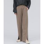 パンツ スラックス スリットカットソーパンツ レディース