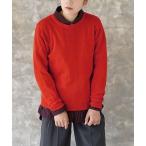 ニット セーター 「着膨れないのに、あったかい」発熱 ヒートフル ニットウエア「クルーネック」 レディース