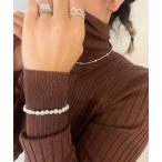 バングル パール歪みフックブレスレット