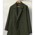 トレンチコート コート ストレッチ ボリュームテックメルトン オーバーサイズ ロング丈 ラップコート メンズ レディース