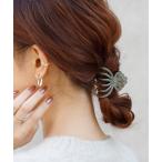 ヘアクリップ シックカラーのフラワーバンス
