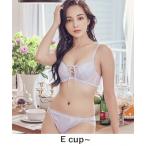 ブラジャー ショーツセット スカラップリアンレースアップブラ&ショーツ「グラマーサイズ」