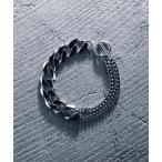 ブレスレット レディース 「YArKA/ヤーカ」silver925 more big flat ＆ middle chain bracelet 「BB