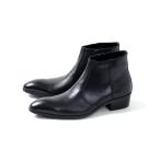 ブーツ whoop-de-doo/フープディドゥ ヒールアップポインテッドジップブーツ メンズ