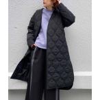 ma1 ma-1 ガウン型キルティングコート レディース