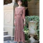 ドレス 「2タイプから選べる」レース×シフォン プリーツ フレア ロング 結婚式 ワンピース パーティードレス オケージョンドレス お呼ばれ 二次会