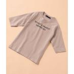 tシャツ Tシャツ SHISKY / シスキー ロゴプリント ビックシルエット クルーネック 7分袖 トップス カットソー キッズ