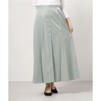 スカート ポリコットンサテンマキシスカート
