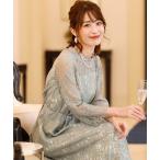 ドレス 結婚式ワンピースドレスシアーレース袖あり&ロングフォーマルオケージョンドレスお呼ばれ 二次会 成人式