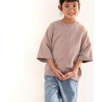 tシャツ Tシャツ キッズ ステッチで1+。ゆったり5分袖スウェット
