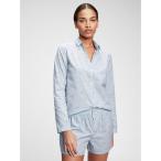 ルームウェア パジャマ ポプリン パジャマシャツ