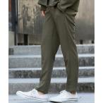 パンツ スラックス ストレッチカットジョーゼット テーパード イージー トラウザーズ