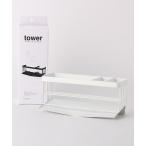 tower (タワー) 水が流れるスポンジ＆ボトルホルダー WH