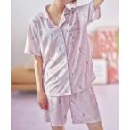 ルームウェア パジャマ レディース コットンブレンドパイル素材テーラーシャツパジャマ上下セット　「お肌にやさしい肌ざわりが気持ちいい♪」
