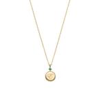 ショッピングイニシャル ネックレス K10YG 「E」イニシャル コインモチーフネックレス レディース