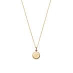 ショッピングイニシャル ネックレス K10YG 「R」イニシャル コインモチーフネックレス（誕生石7.9月） レディース