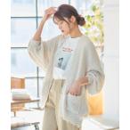 カーディガン ダメージ加工ビッグニットカーディガン レディース